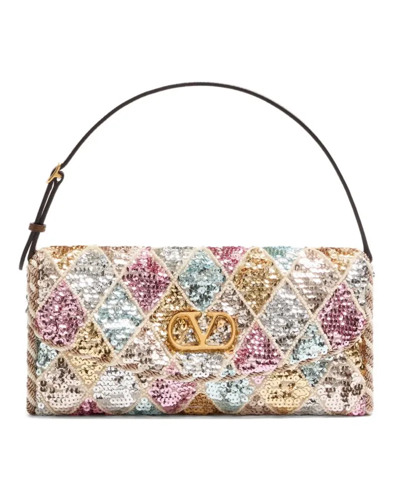 Valentino Garavani Kleine Vain Soft Schultertasche mit Pailletten - Rosa Rosa