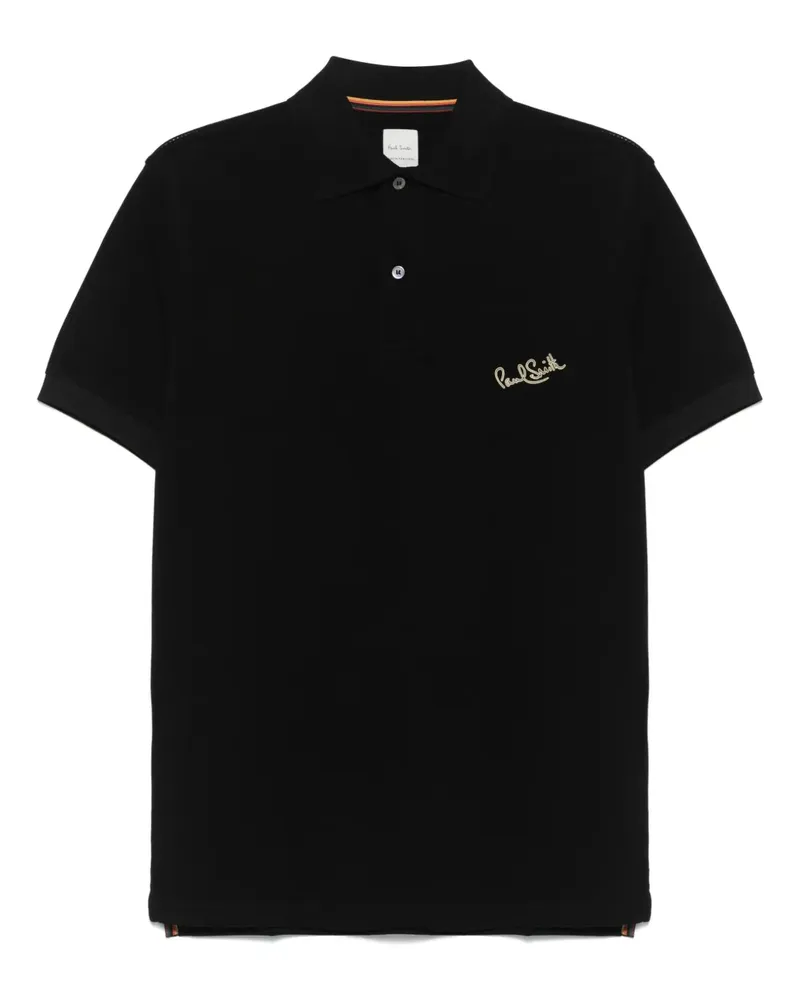 Paul Smith Poloshirt mit Signature-Logo - Schwarz Schwarz