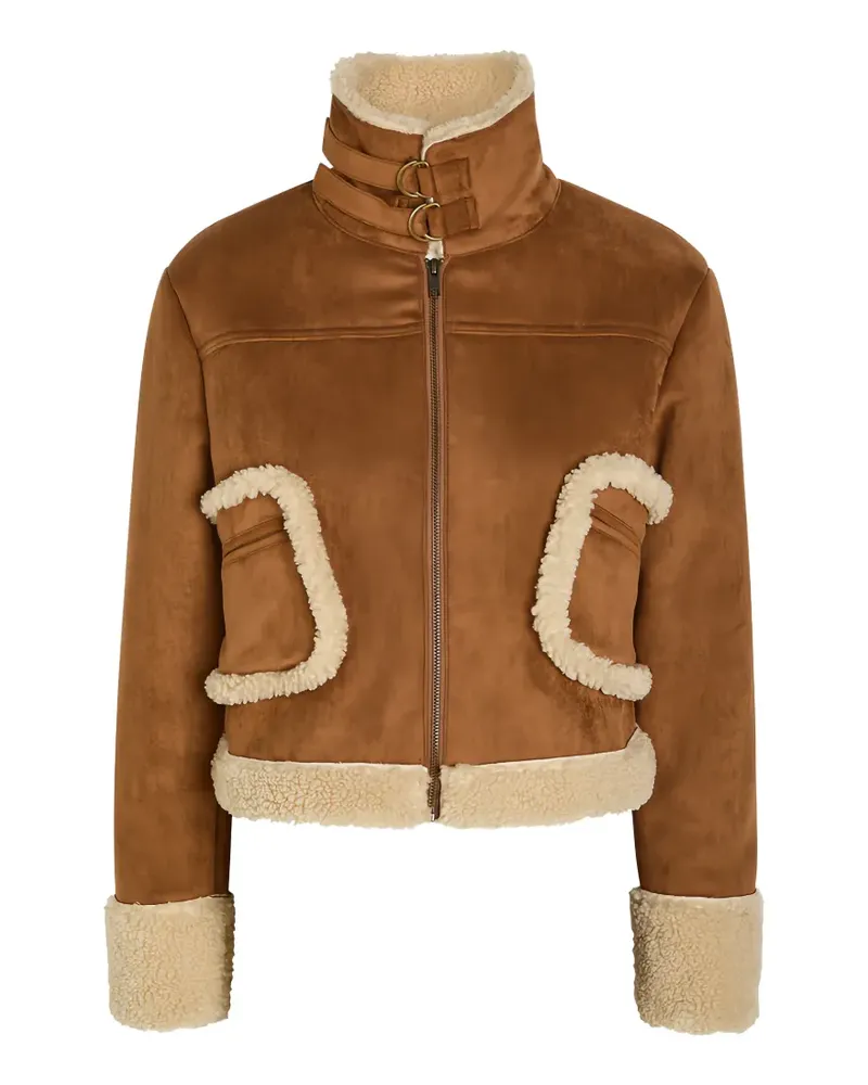 Mother Jacke mit Shearling-Besatz - Braun Braun