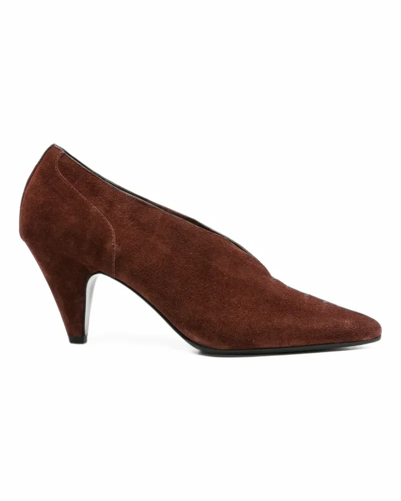 Roberto del Carlo suede lace-up pumps - Braun Braun