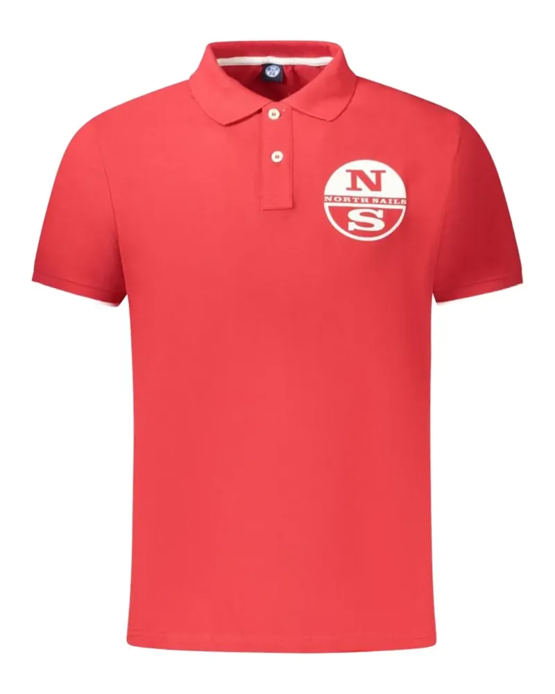 North Sails embroidered-logo pique polo shirt - Rot Rot