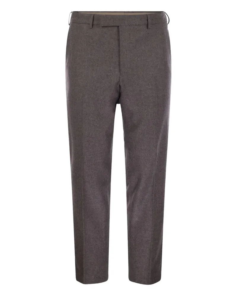 PT TORINO Flanellhose mit Bügelfalten - Grau Grau