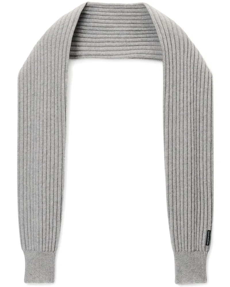 Alexander Wang Schal mit Logo-Detail - Grau Grau