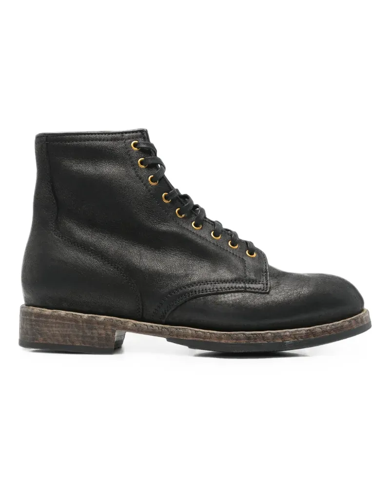 Visvim Brigadier Hi-Folk Schnürstiefel - Schwarz Schwarz