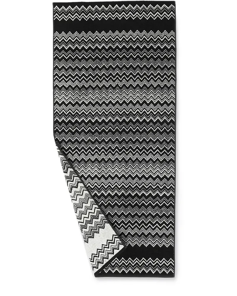 Missoni Home Keith' Badetuch mit Zickzackmuster - Schwarz Schwarz