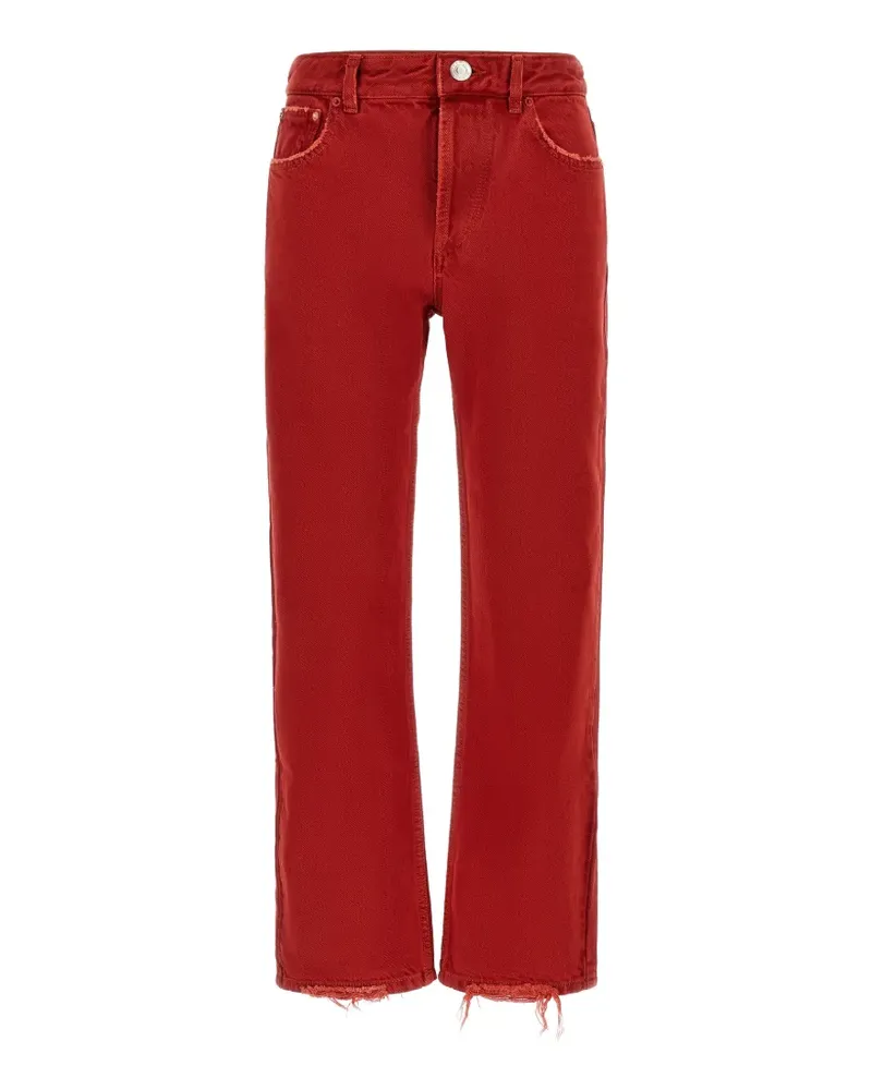 Isabel Marant Daya Jeans mit Fransensaum - Rot Rot