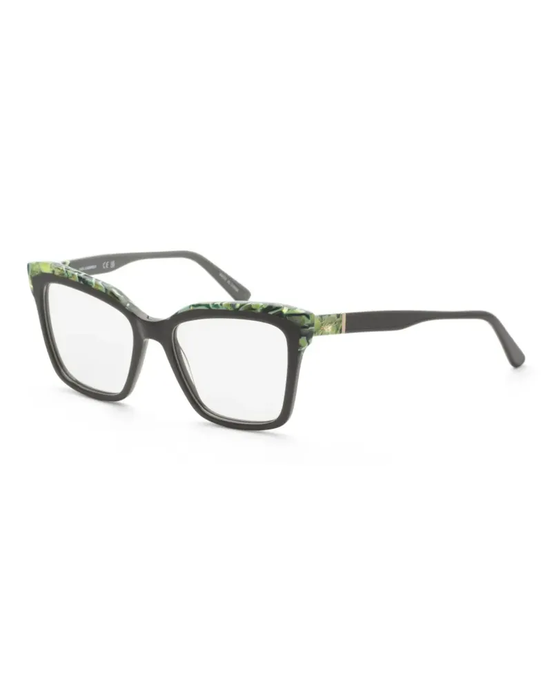 Karl Lagerfeld Brille mit eckigem Gestell - Schwarz Schwarz