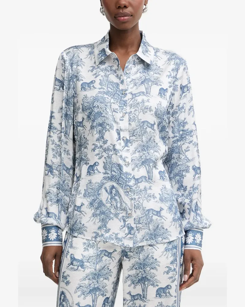 Fracomina toile de Jouy-print shirt - Weiß Weiß