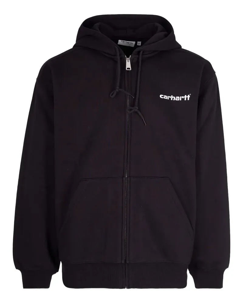 Carhartt WIP logo zip hoodie - Schwarz Schwarz