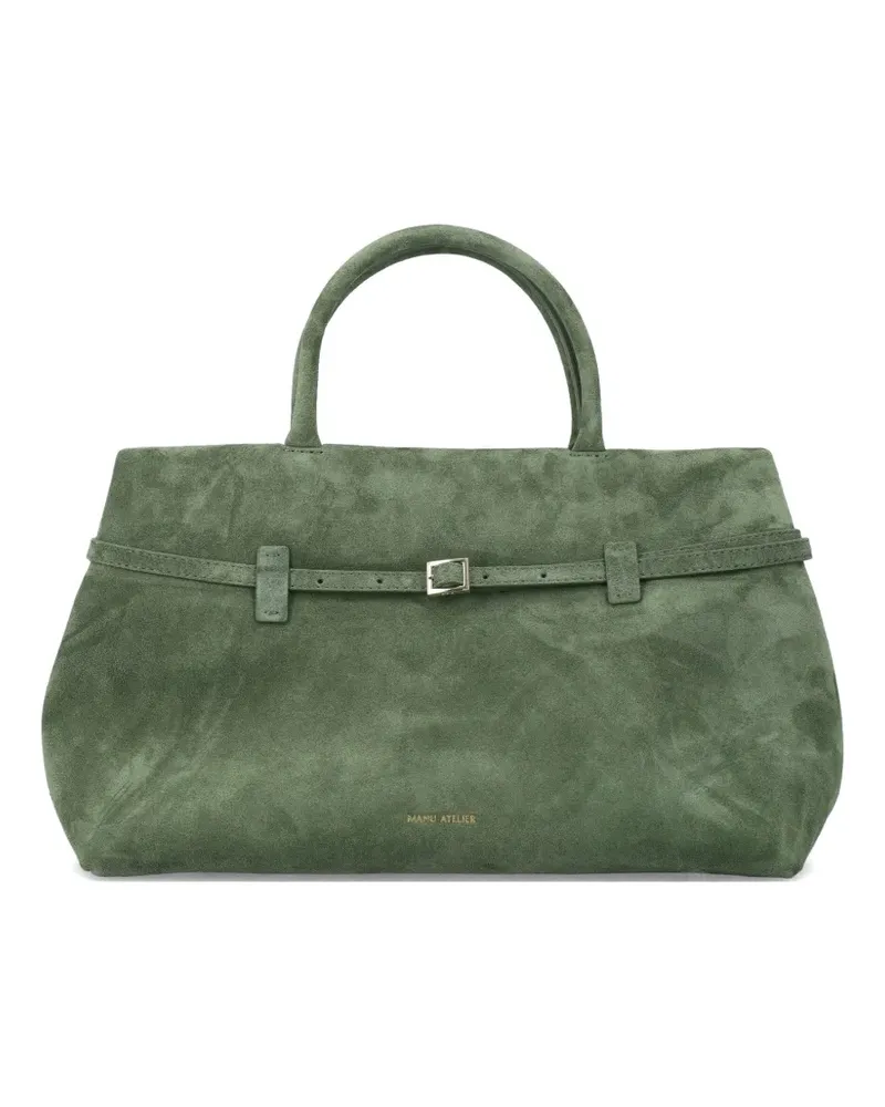 Manu Atelier 35 Le Cambon suede tote bag - Grün Grün
