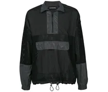 Windbreaker mit Netzeinsatz - Schwarz