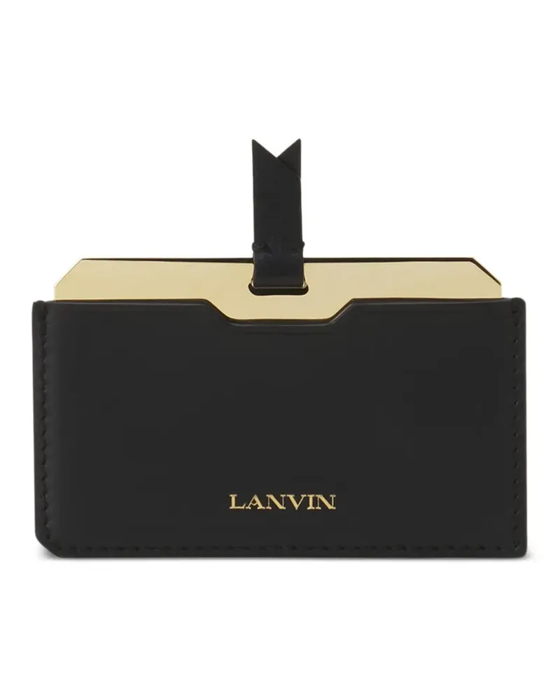 Lanvin Kartenetui mit Gold-Stempel - Schwarz Schwarz