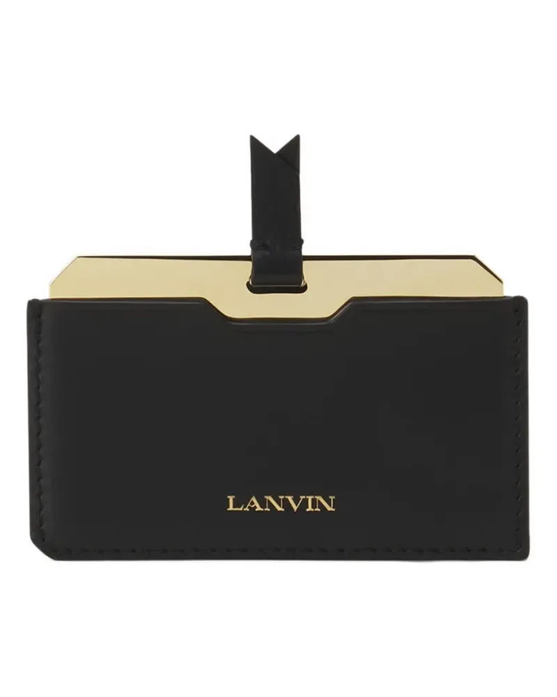 Lanvin Kartenetui mit Gold-Stempel - Schwarz Schwarz