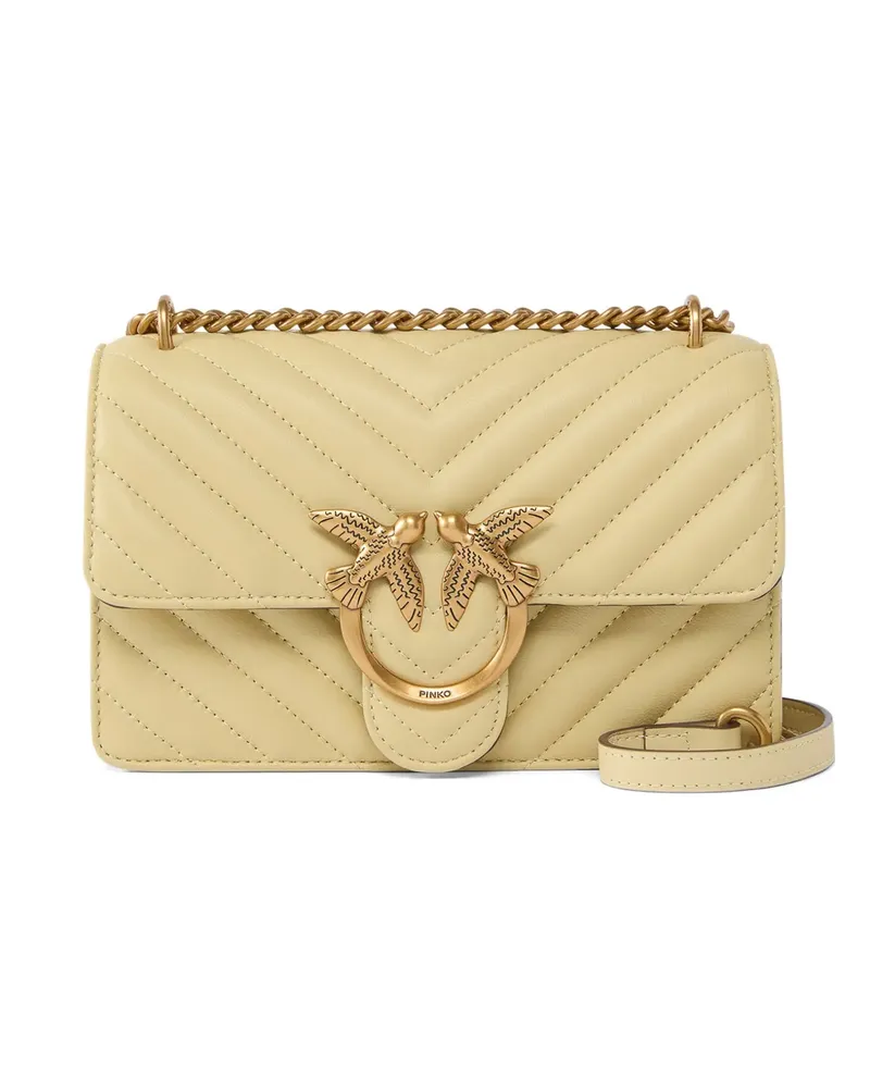 Pinko Gesteppte Love Mini-Schultertasche - Nude Nude
