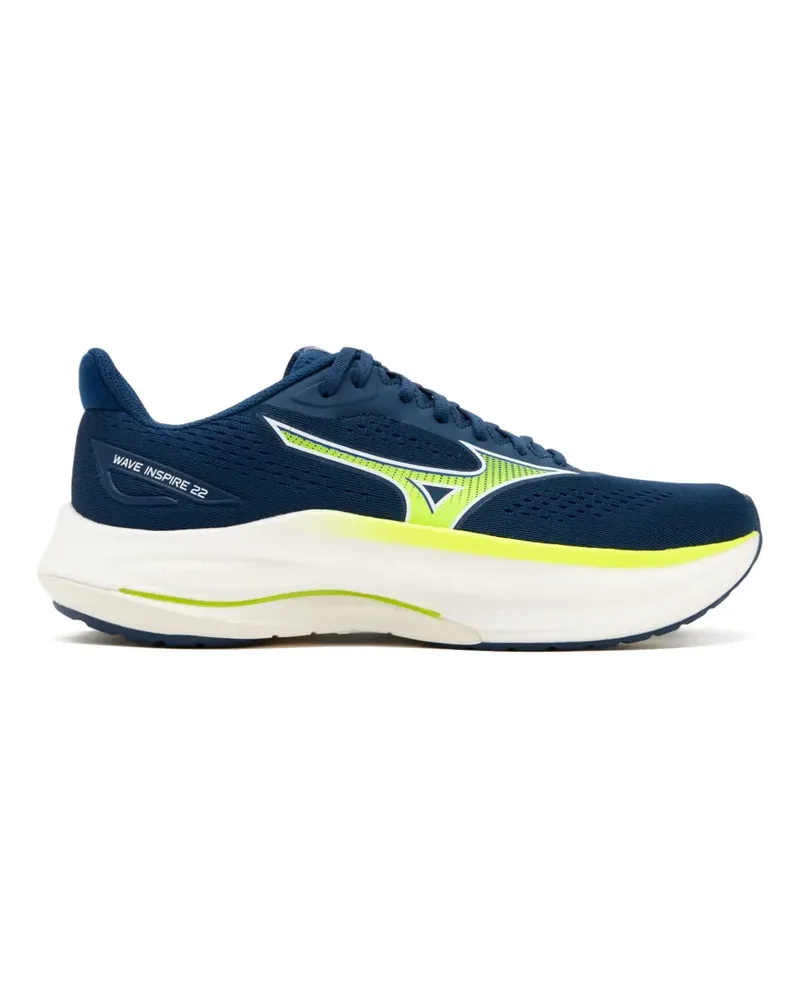 Mizuno Wave Inspire 22 Sneakers mit Logo-Print - Blau Blau