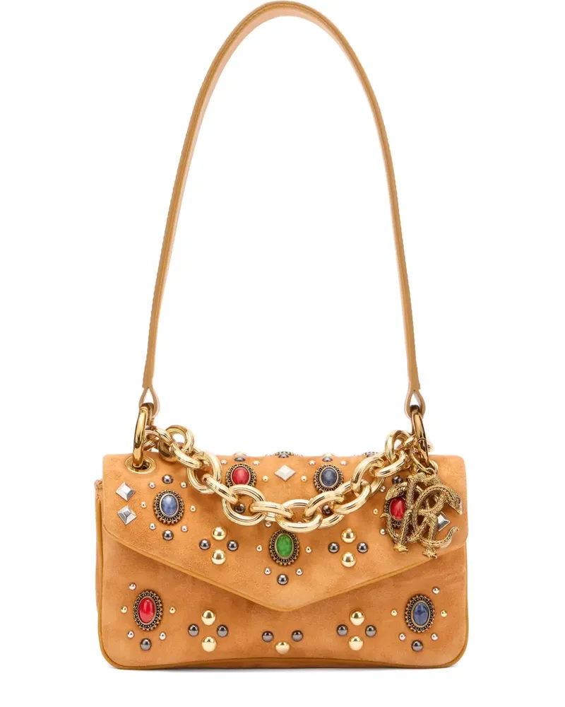 Roberto Cavalli Verzierte Schultertasche - Nude Nude