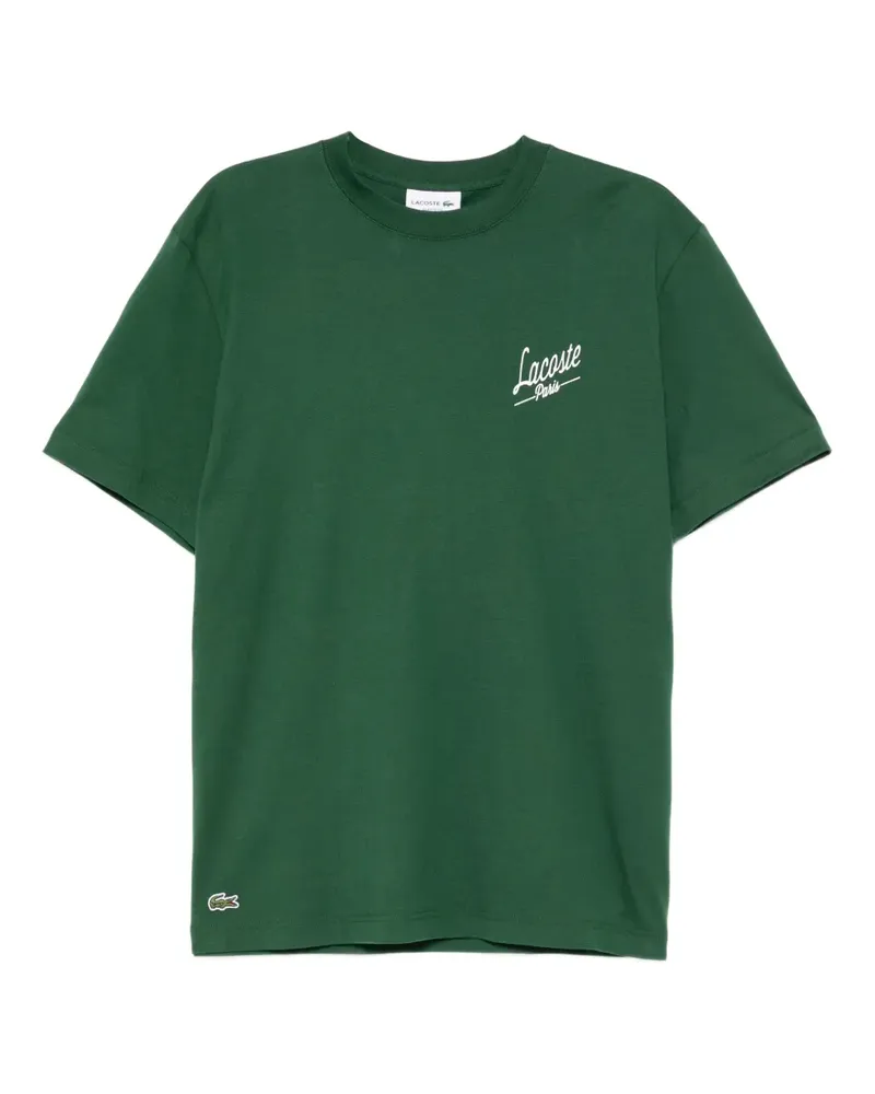 Lacoste T-Shirt mit Logo-Print - Grün Grün