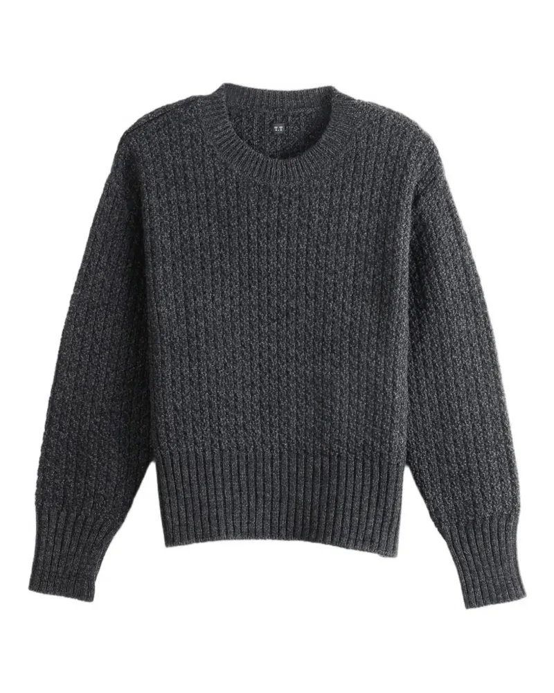 Taiga Takahashi Gerippter Lot.525 Pullover mit rundem Ausschnitt - Grau Grau