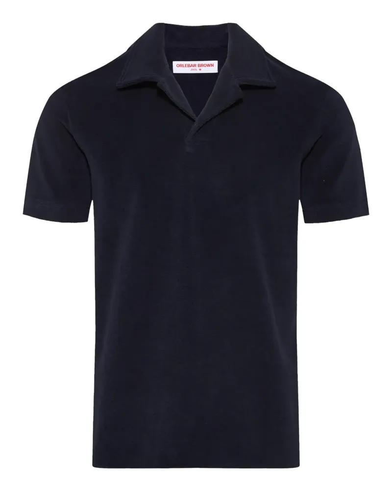 Orlebar Brown Terry Resort Oberteil mit Poloshirtkragen - Blau Blau