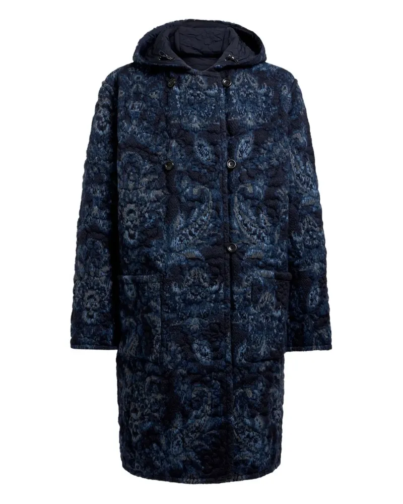 Etro Steppmantel mit Paisleymuster - Blau Blau