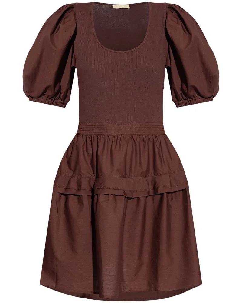 Ulla Johnson Tilda Kleid mit Puffärmeln - Braun Braun