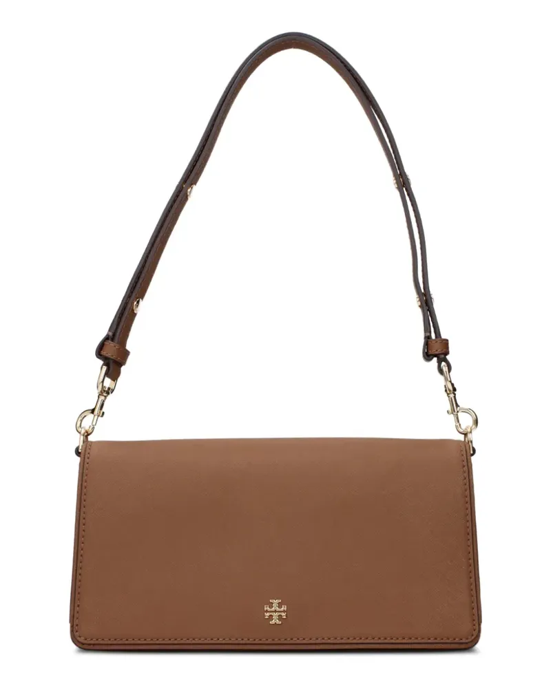 Tory Burch logo-plaque shoulder bag - Braun Braun