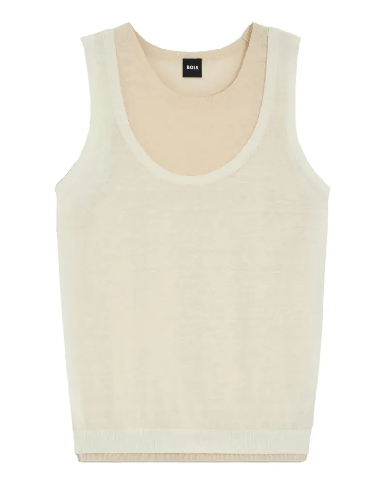 HUGO BOSS layered sleeveless top - Nude Nude
