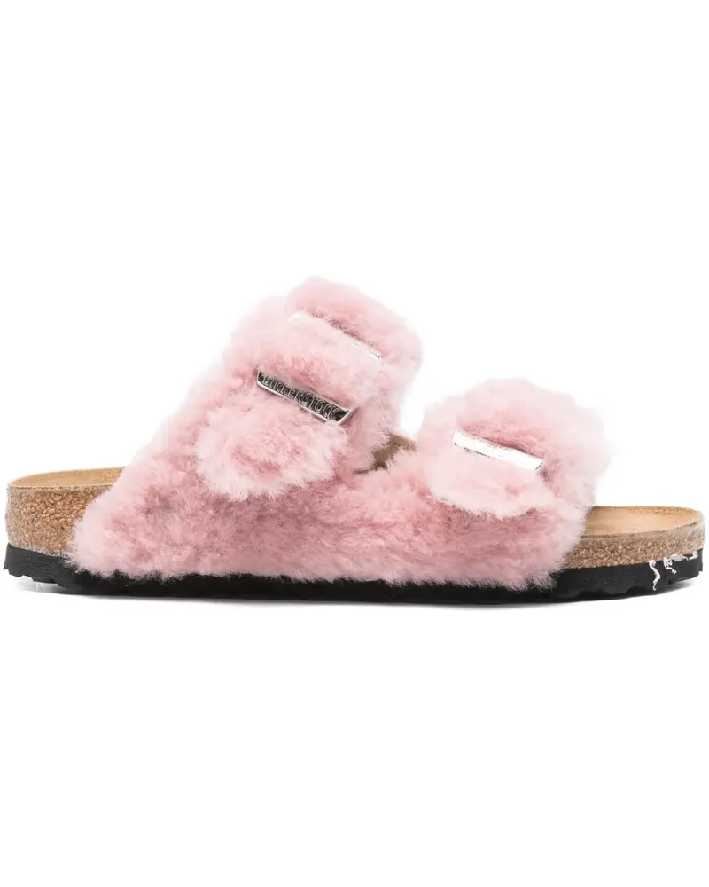 Birkenstock Arizona shearling slides - Rosa Rosa