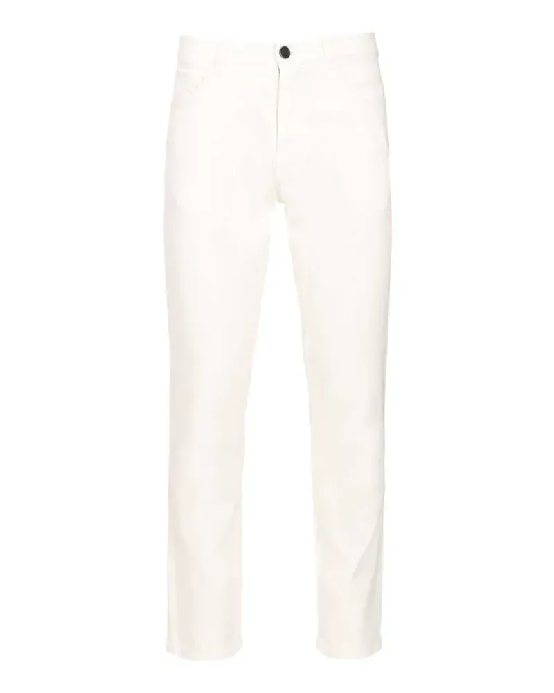 Ermenegildo Zegna Roccia logo-patch trousers - Weiß Weiß