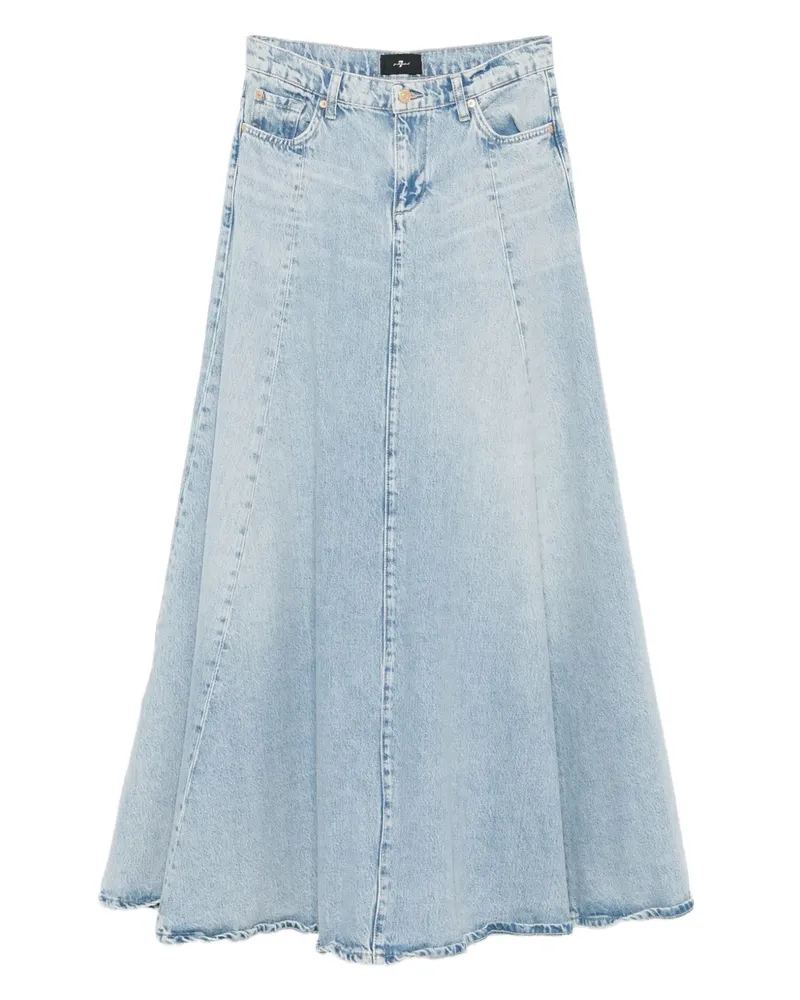 7 for all mankind Jeansrock mit Logo - Blau Blau