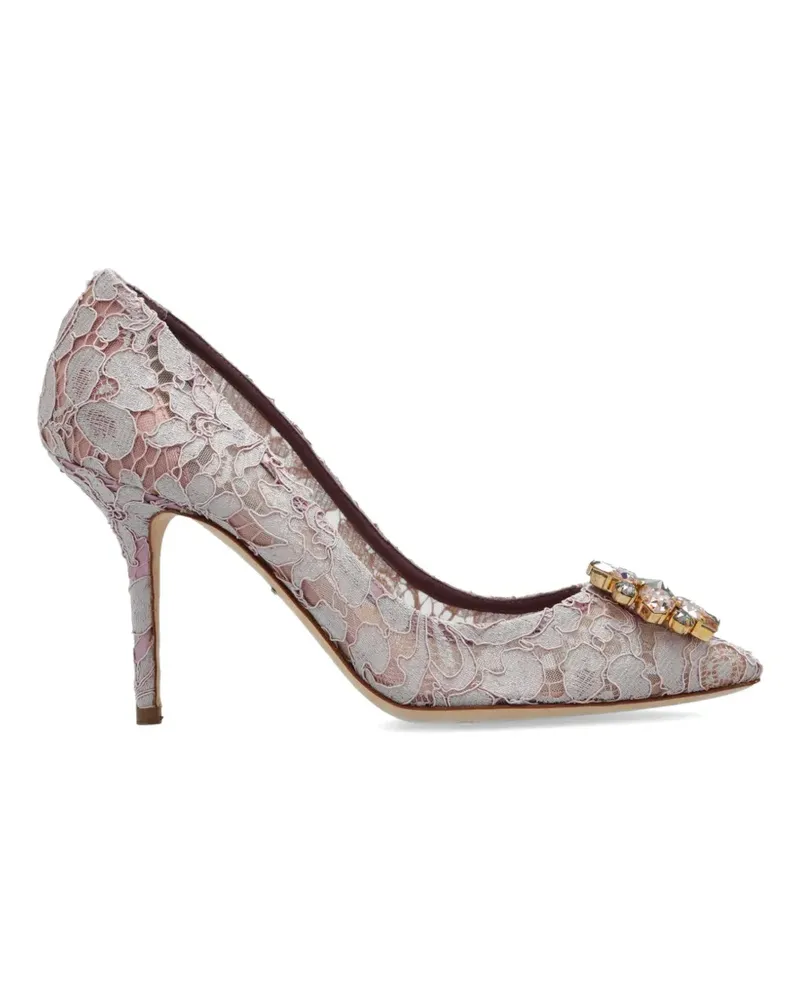 Dolce & Gabbana Bellucci Pumps mit Brosche - Rosa Rosa