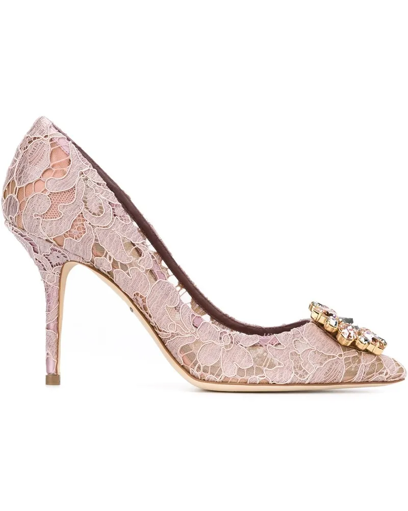 Dolce & Gabbana Verzierte Pumps aus Spitze - Rosa Rosa