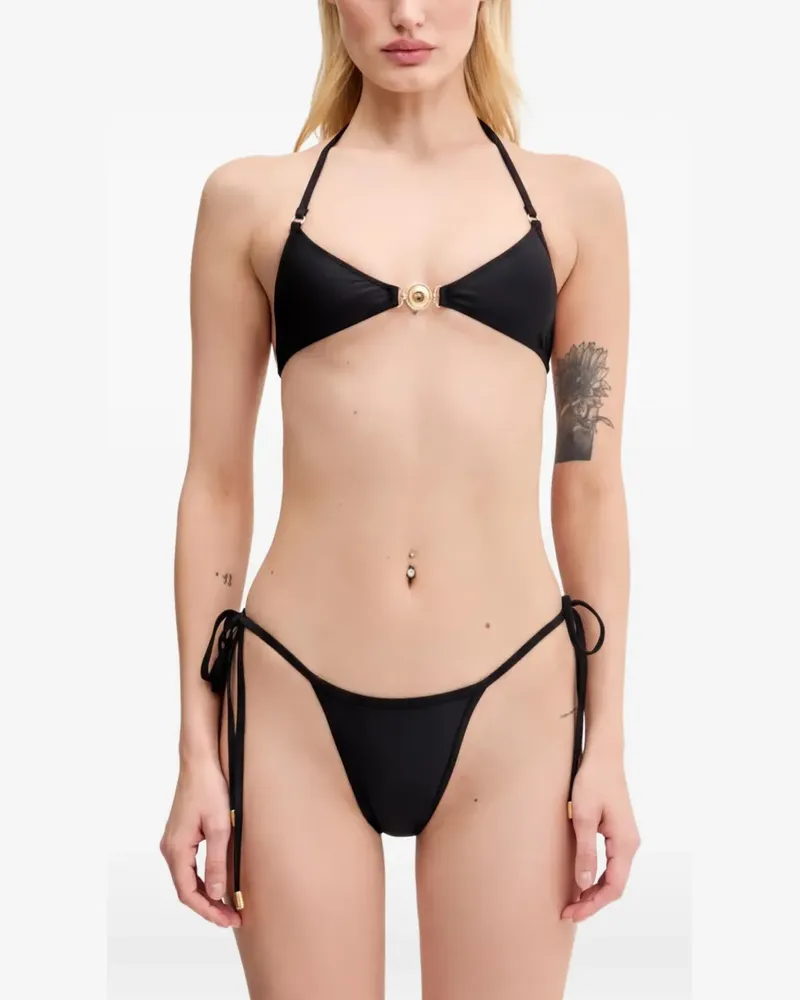 Marine Serre Bikini mit Schnürung - Schwarz Schwarz