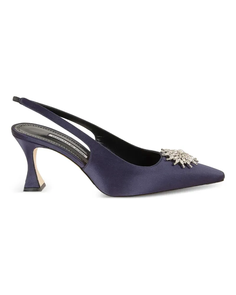 Manolo Blahnik crystal-embellished Ronconasli pumps - Blau Blau