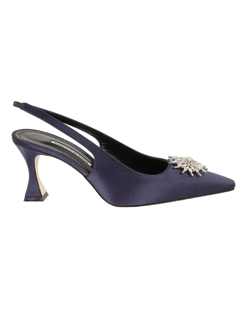 Manolo Blahnik crystal-embellished Ronconasli pumps - Blau Blau