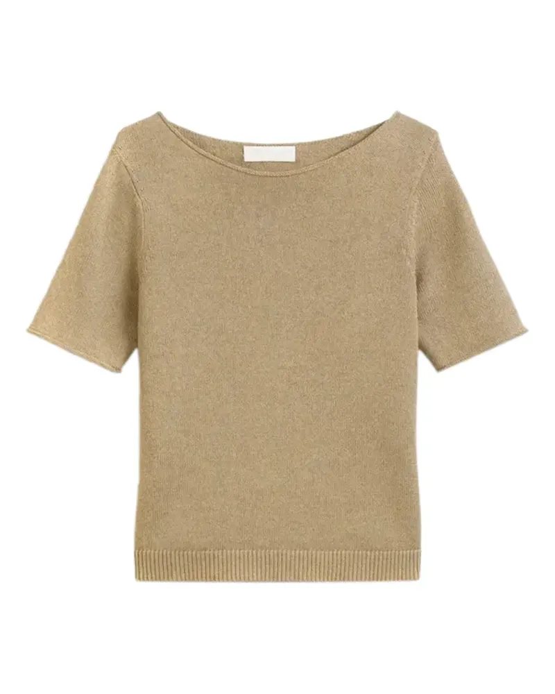 Marc O'Polo boat-neck knitted T-shirt - Nude Nude