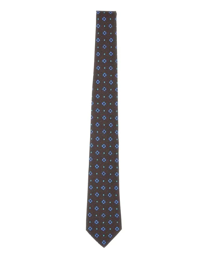 Kiton floral silk tie - Braun Braun