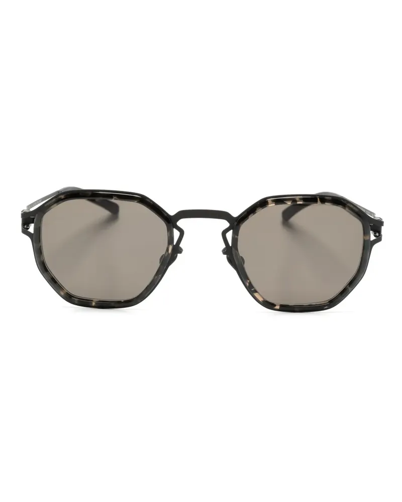 Mykita Gia Sonnenbrille mit geometrischem Gestell - Schwarz Schwarz