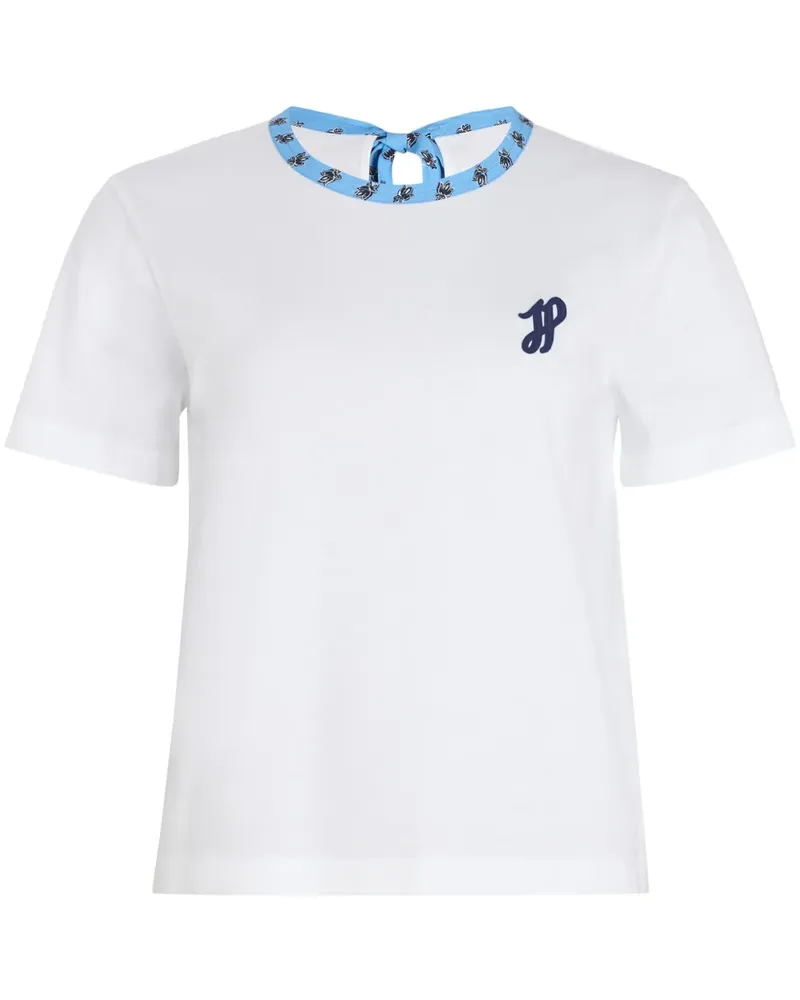 Patou T-Shirt mit Kontrastkragen - Weiß Weiß