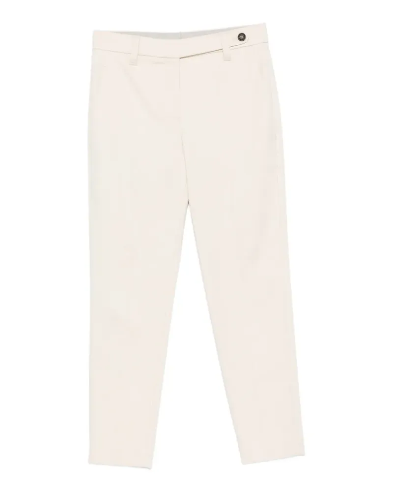 Brunello Cucinelli Schmale Hose mit Knopfverschluss - Nude Nude