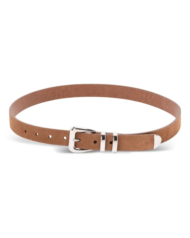 Brunello Cucinelli suede belt - Braun Braun