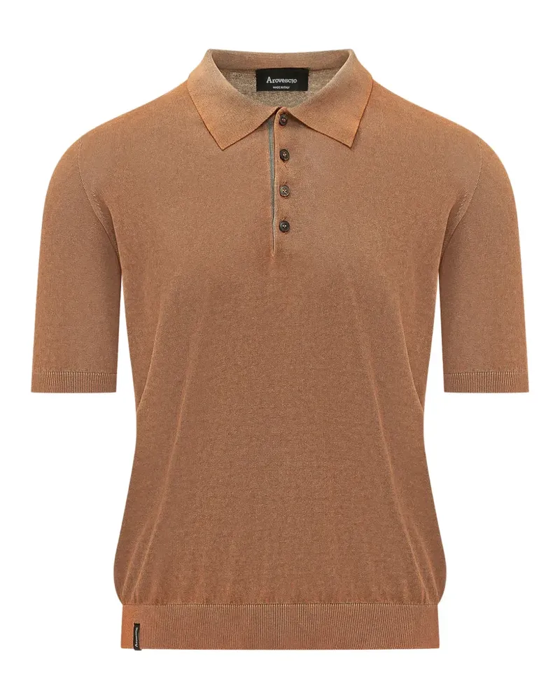 Arovescio Poloshirt mit kurzen Ärmeln - Braun Braun