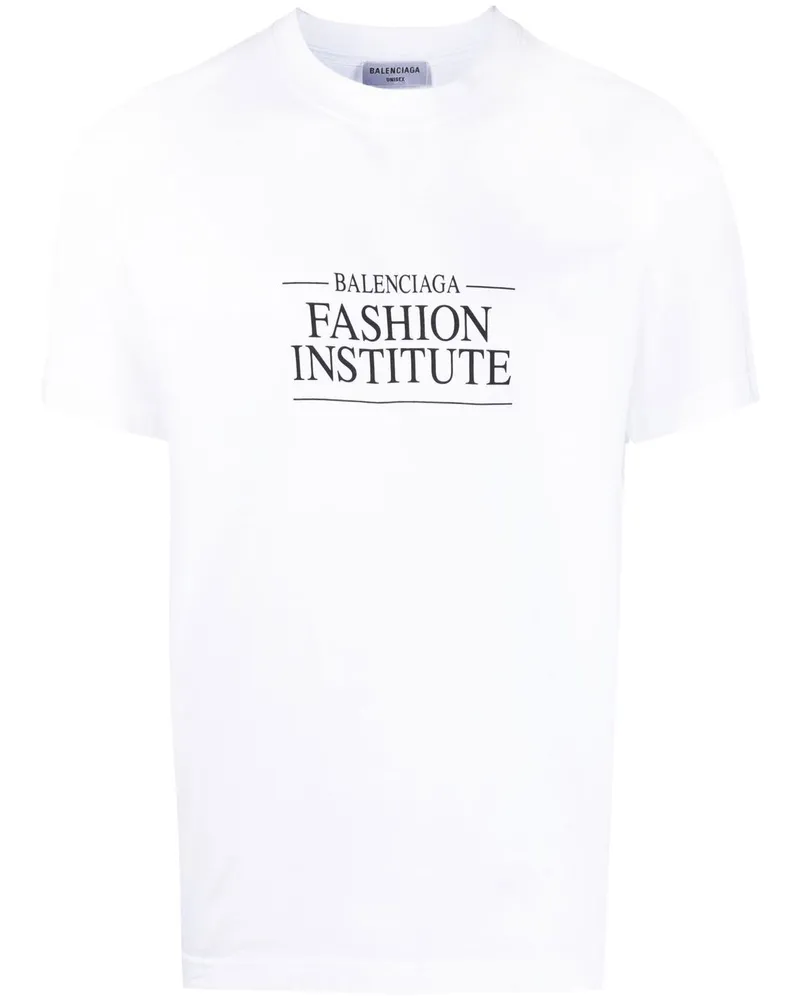 Balenciaga Fashion Institute T-Shirt - Weiß Weiß