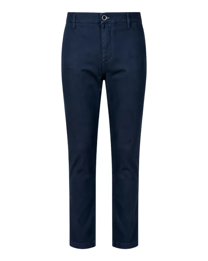 Jacob Cohën logo-patch straight-leg jeans - Blau Blau