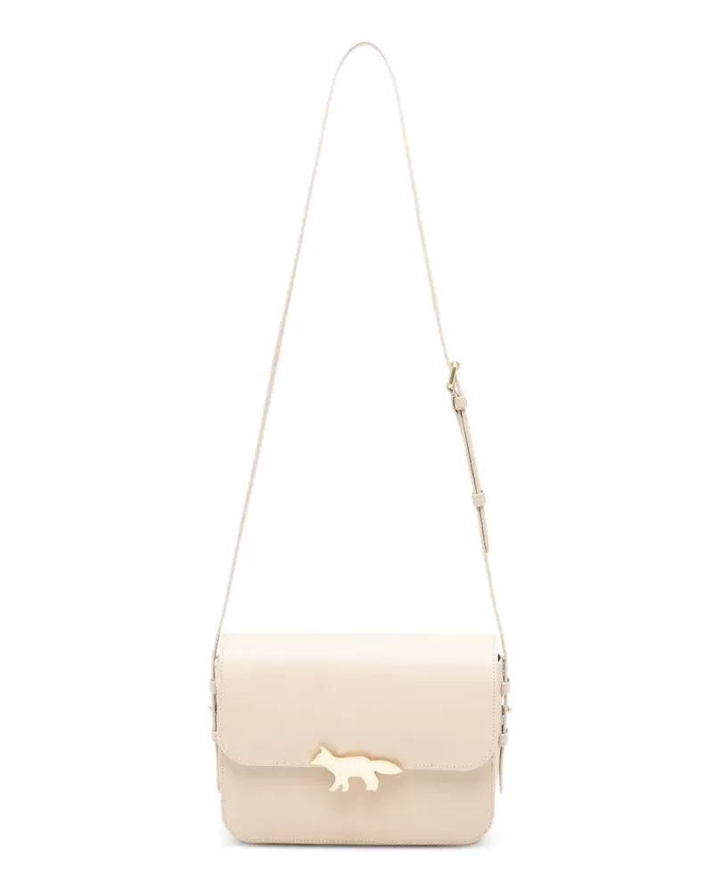 Kitsuné large Edie leather shoulder bag - Nude Nude