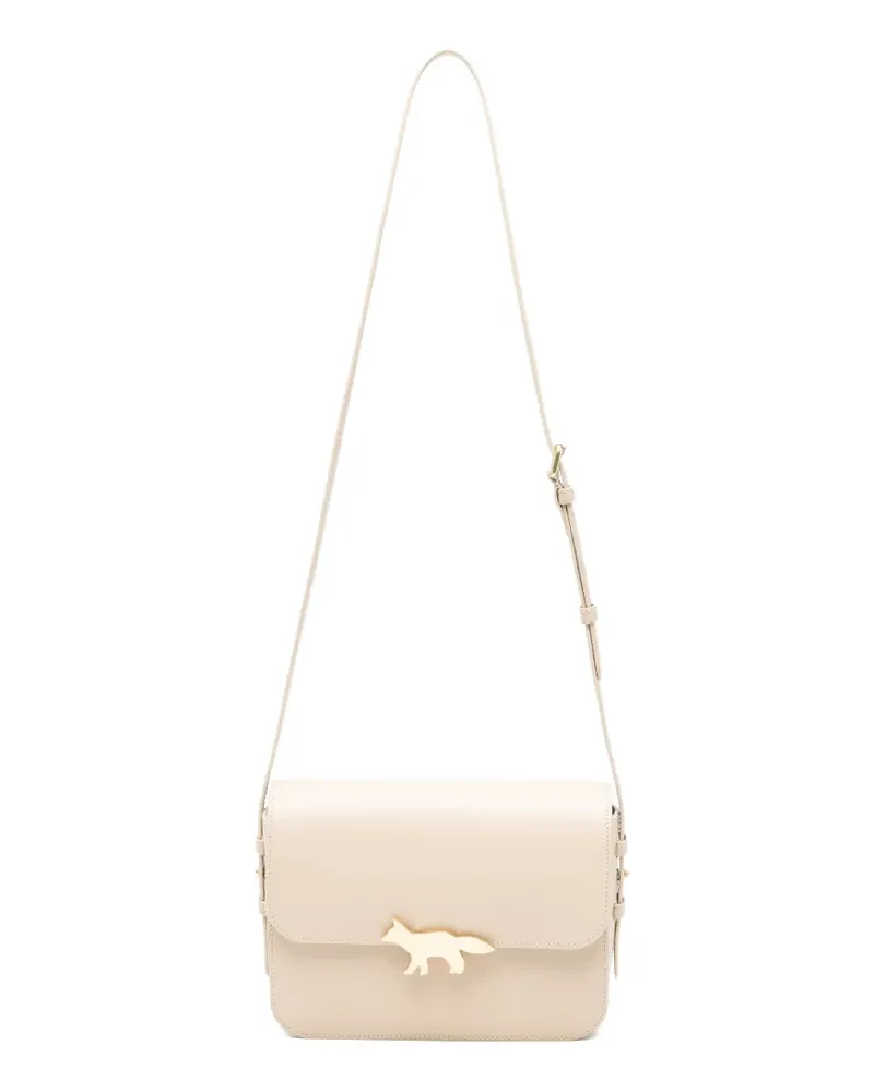 Kitsuné large Edie leather shoulder bag - Nude Nude