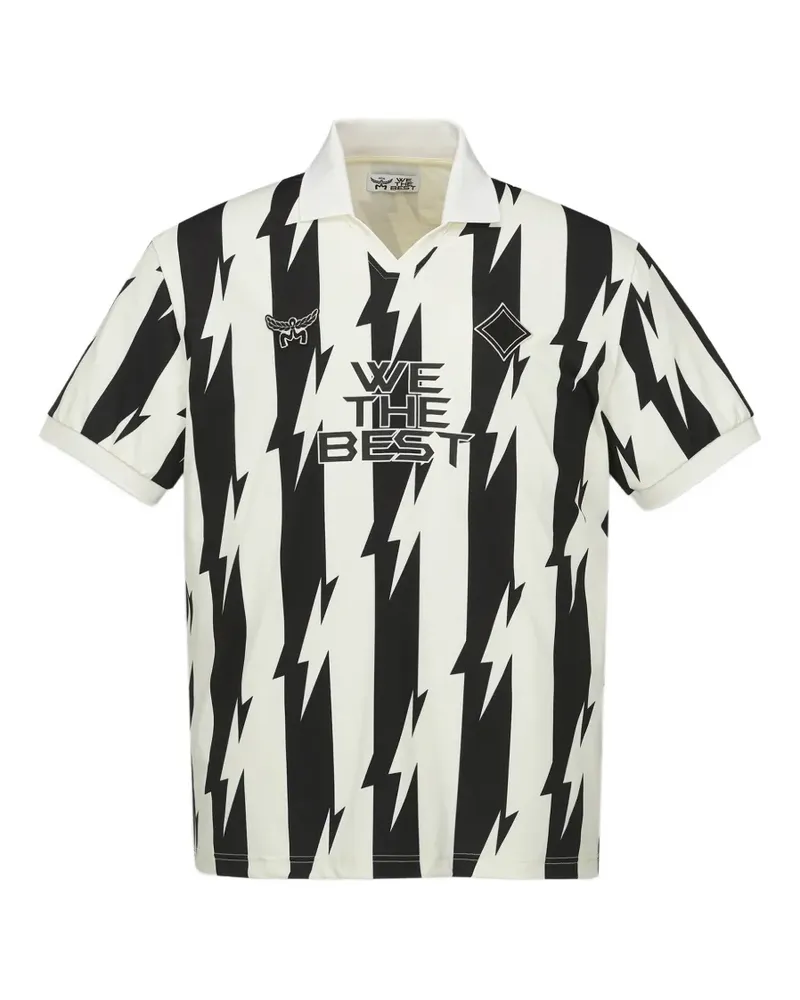 MCM xWe The Best lightning bolt-print polo shirt - Weiß Weiß