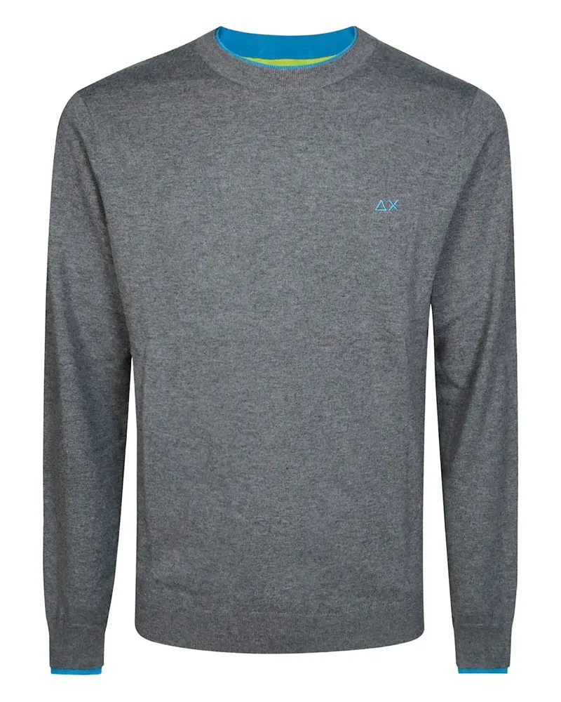 Sun68 Pullover mit Logo-Stickerei - Grau Grau