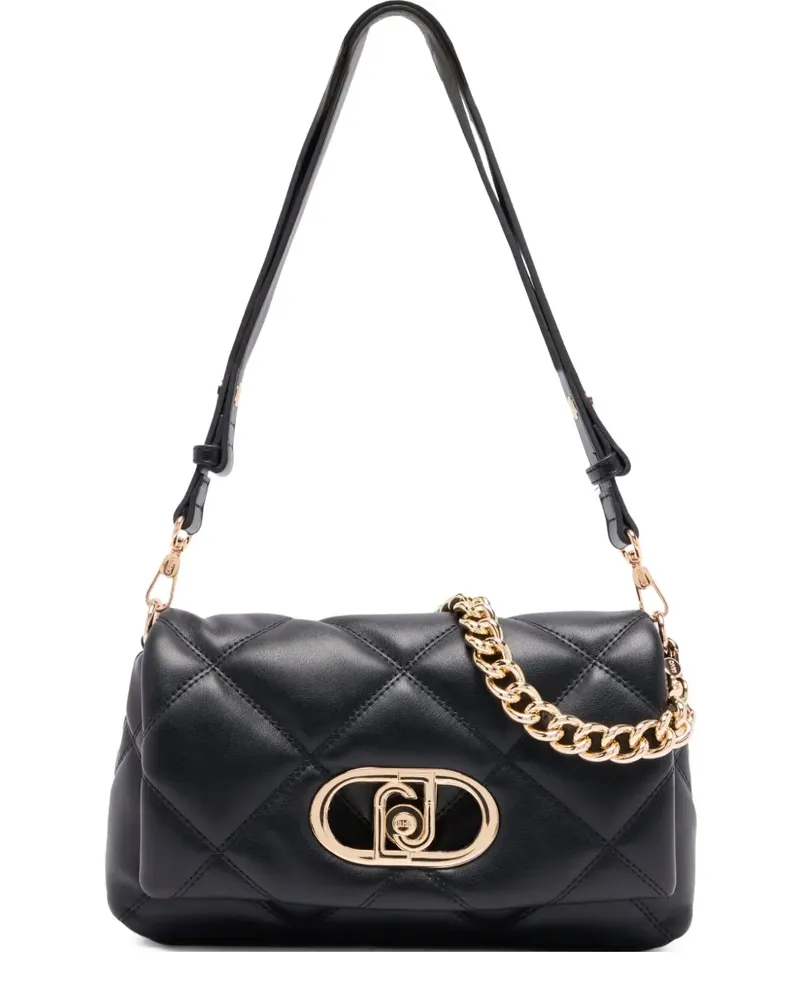 Liu Jo Mittelgroße LaPuffy Schultertasche mit Steppung - Schwarz Schwarz