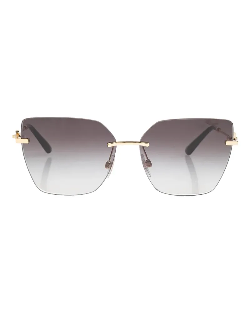Dolce & Gabbana geometric-frame rimless sunglasses - Grau Grau